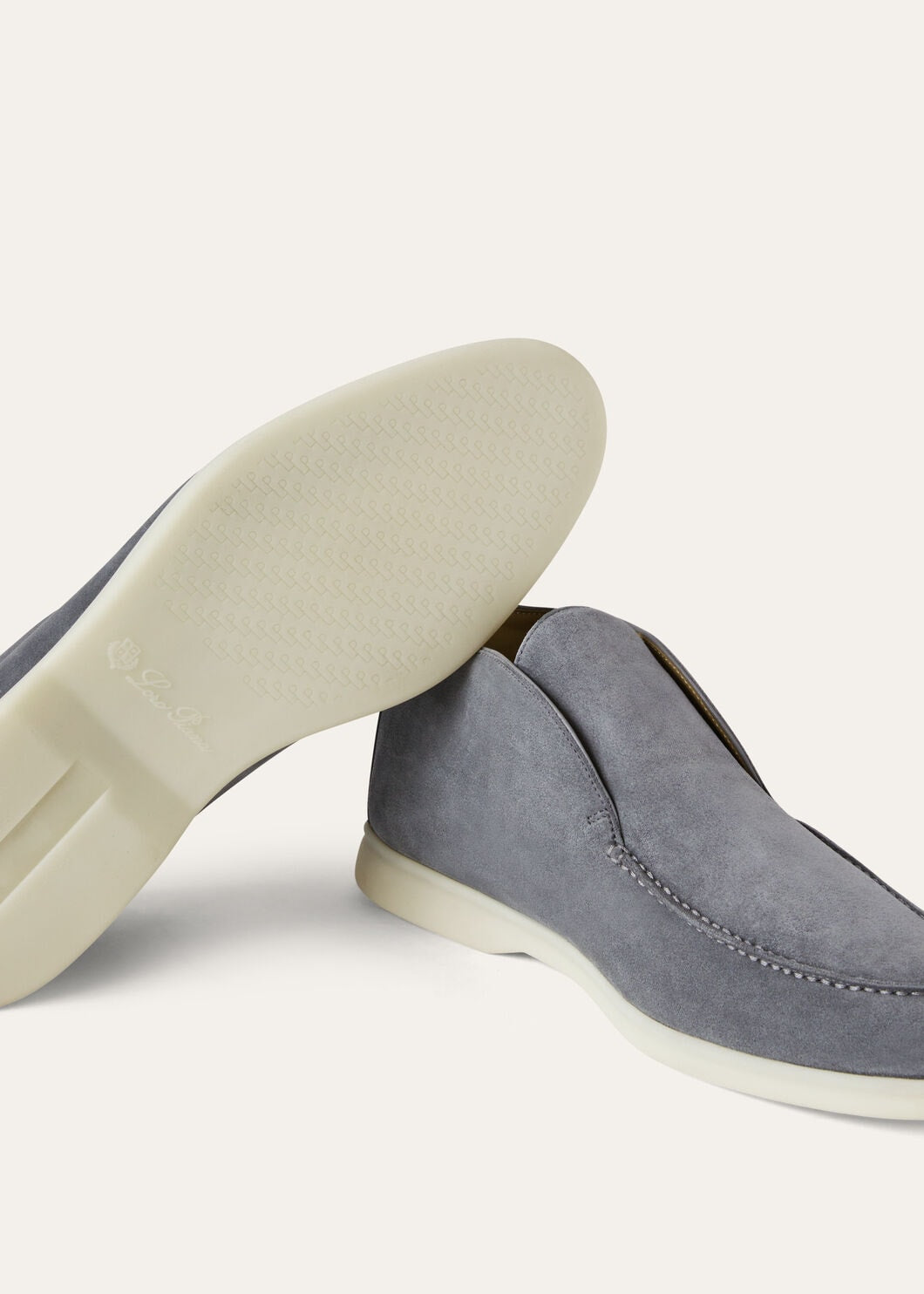 Open Walk Boots in Ice Blue Suede