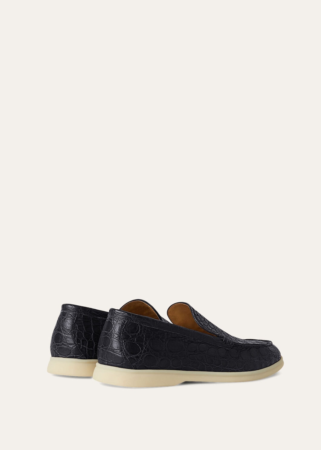 Summer Walk in Blue Caiman Leather for Men