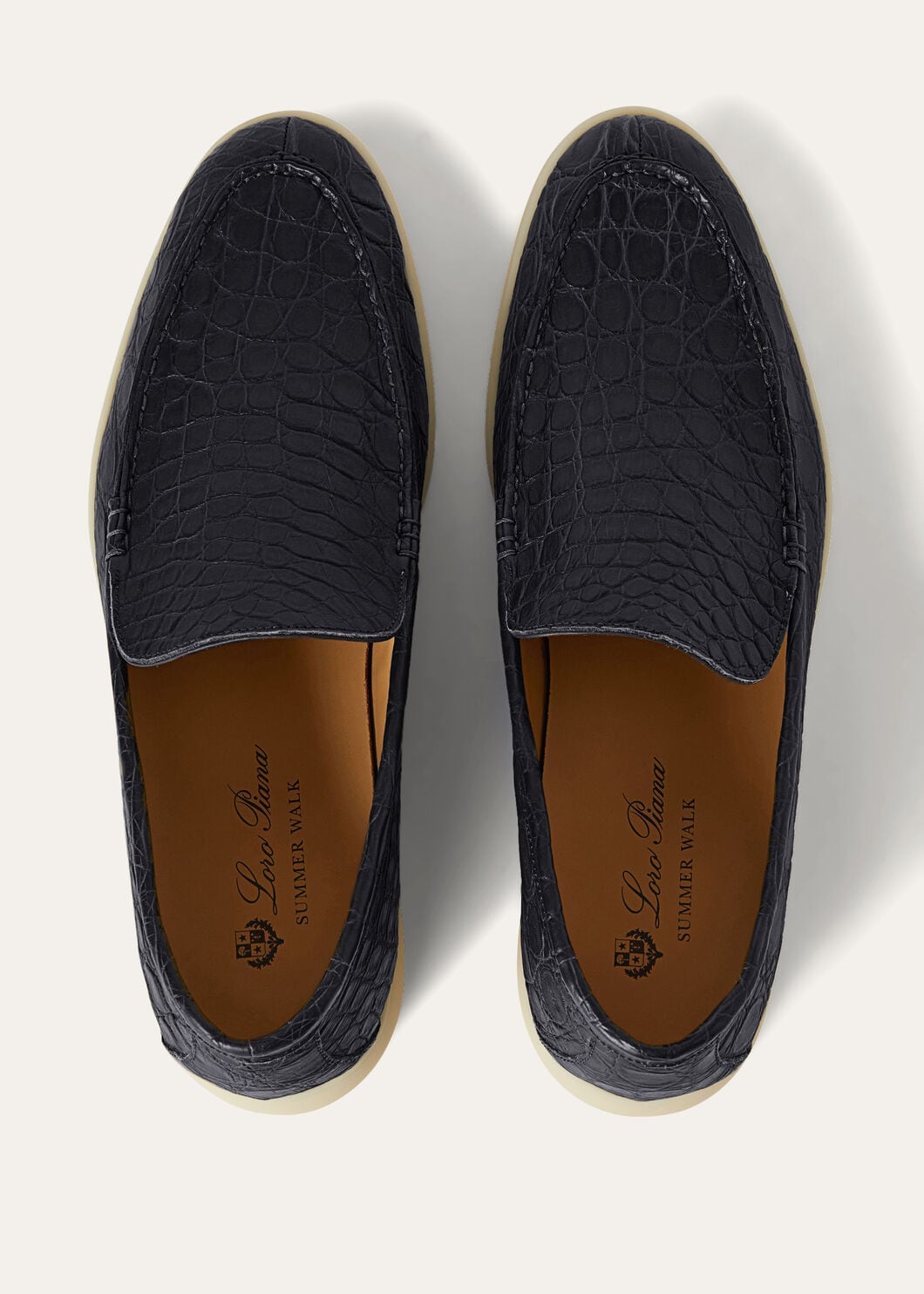 Summer Walk in Blue Caiman Leather for Men