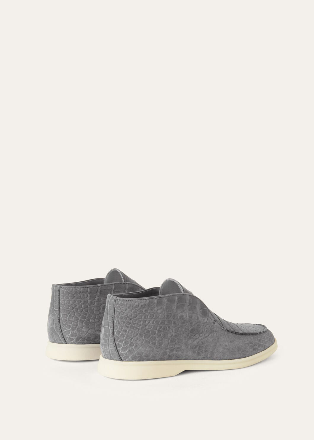 Open Walk Boots in Grey Leather
