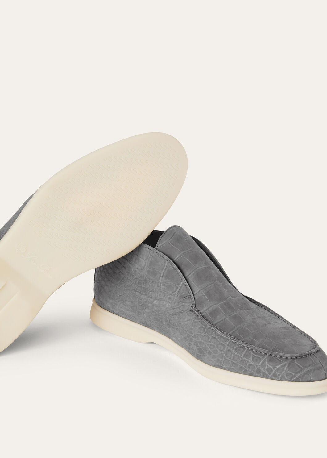 Open Walk Boots in Grey Leather