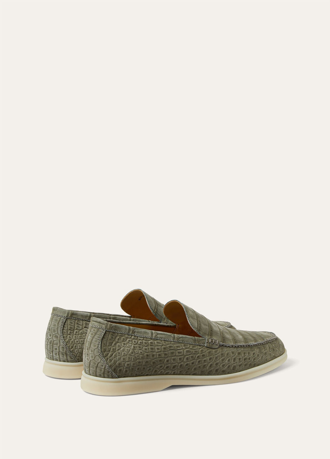 Summer Walk in Military Grey Alligator Leather for Men