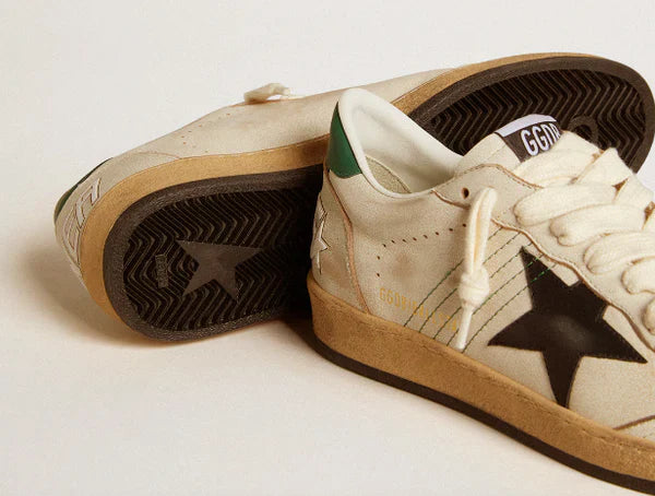 Ball Star Men with a black leather star and green leather heel tab