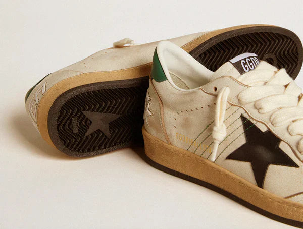 Ball Star Men with a black leather star and green leather heel tab