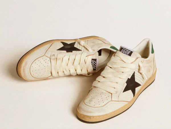 Ball Star Men with a black leather star and green leather heel tab