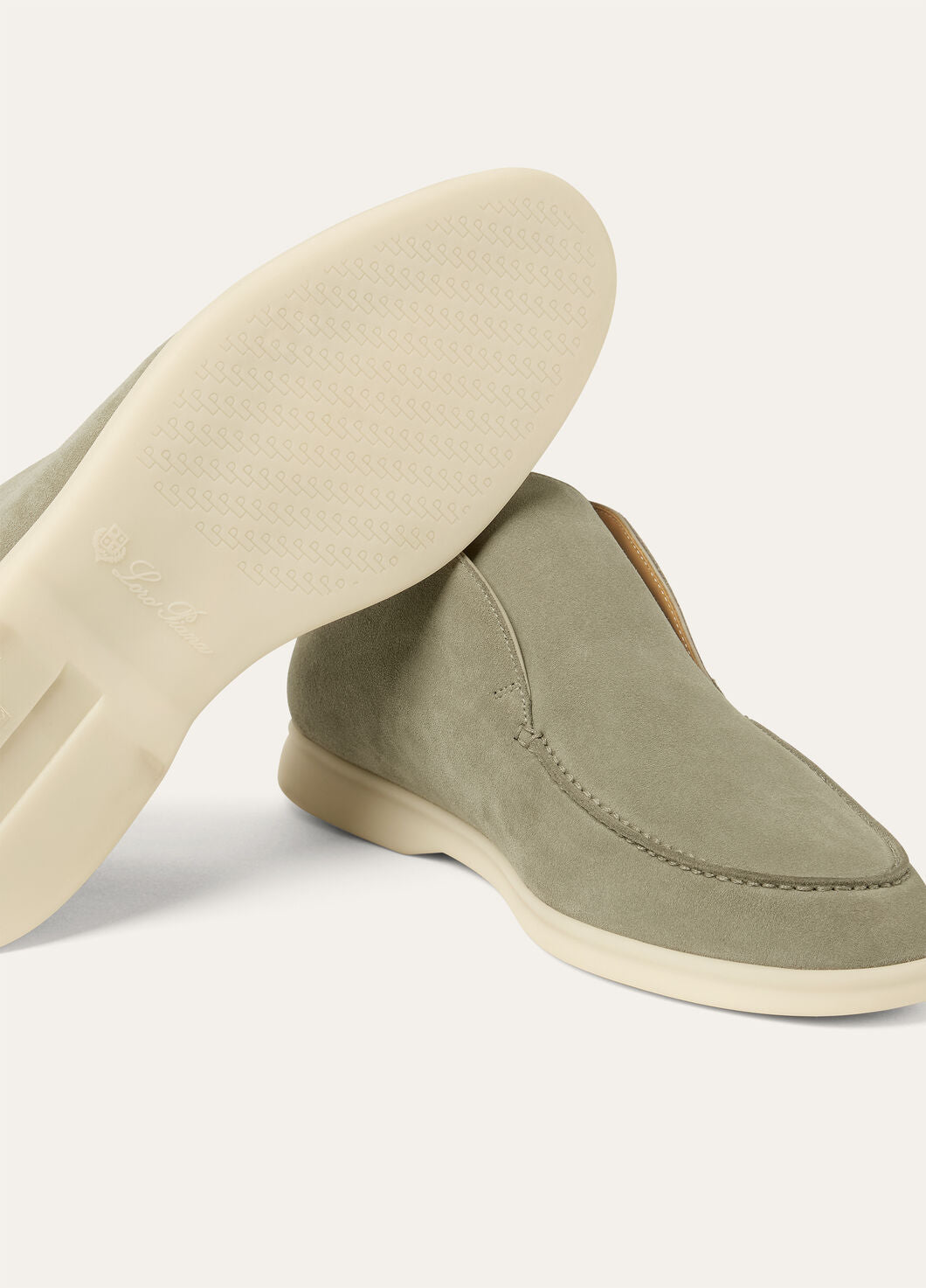 Open Walk Boots in Military Grey Suede
