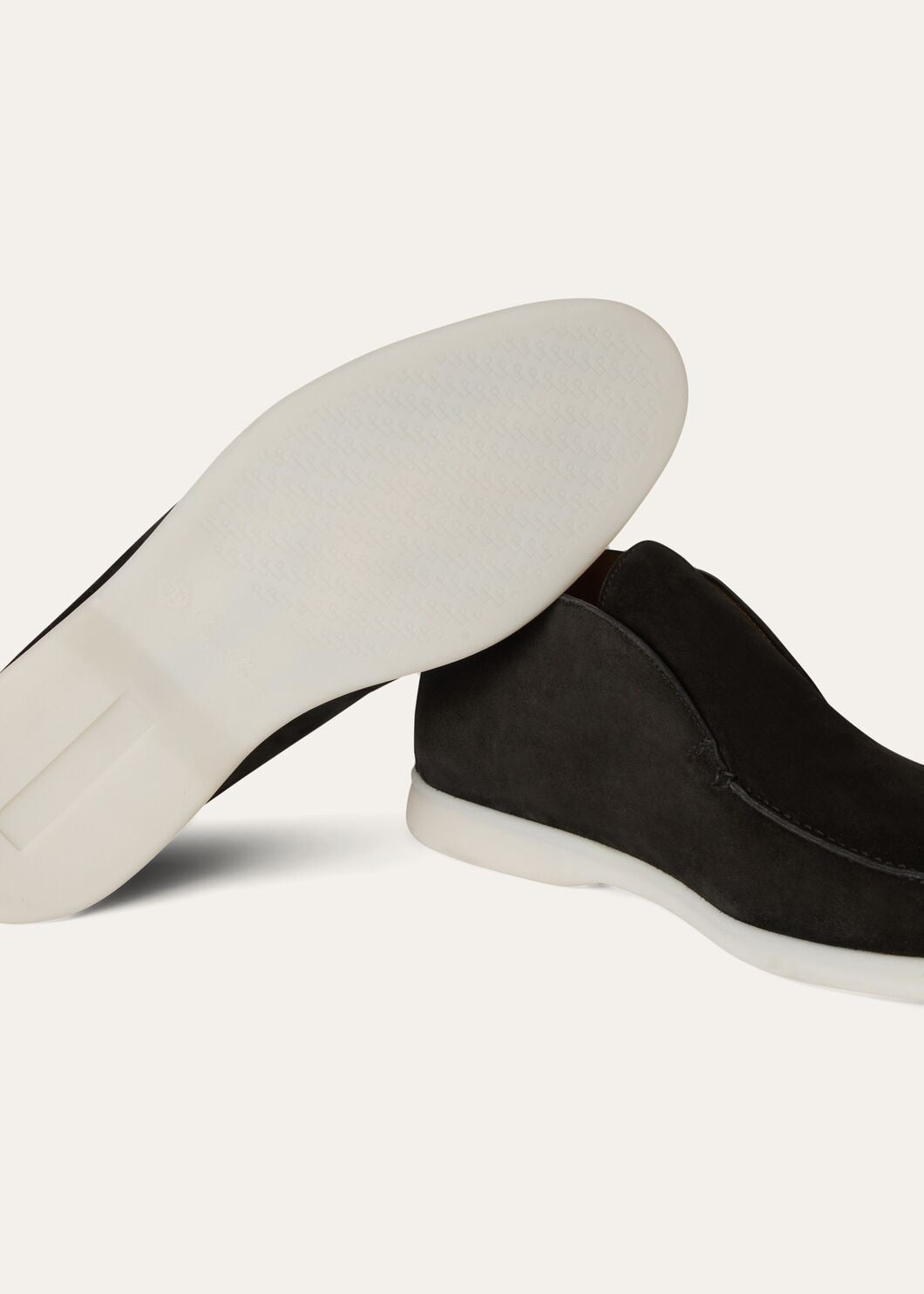 Open Walk Boots in Black Suede