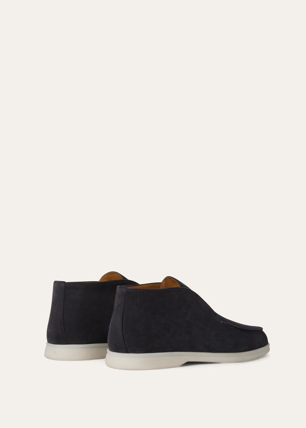 Open Walk Boots in Navy Suede