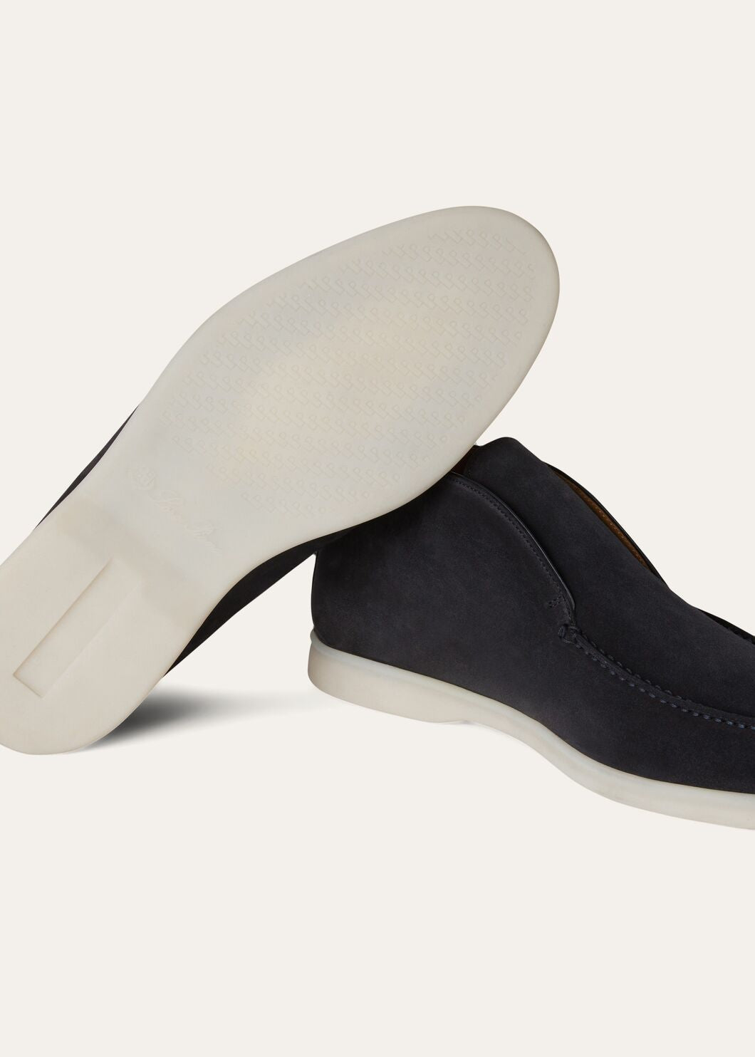 Open Walk Boots in Navy Suede
