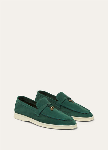 Summer Charms Walk in Green Suede