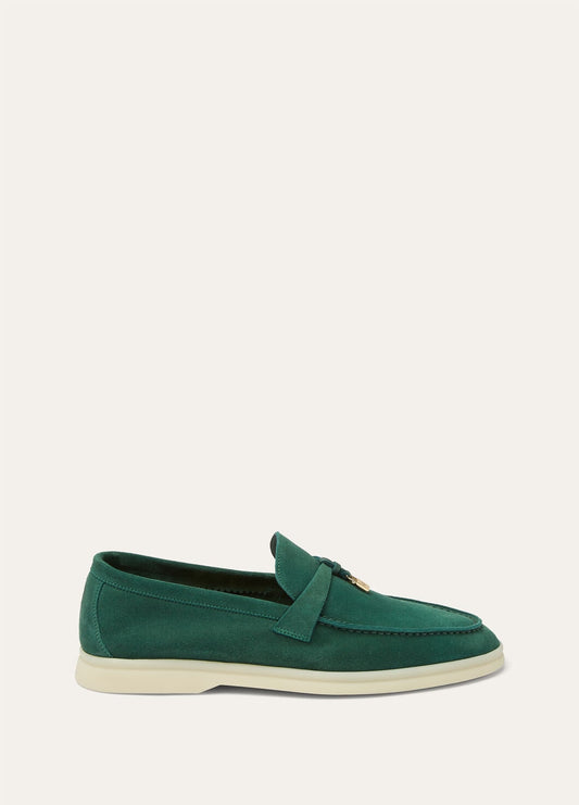 Summer Charms Walk in Green Suede