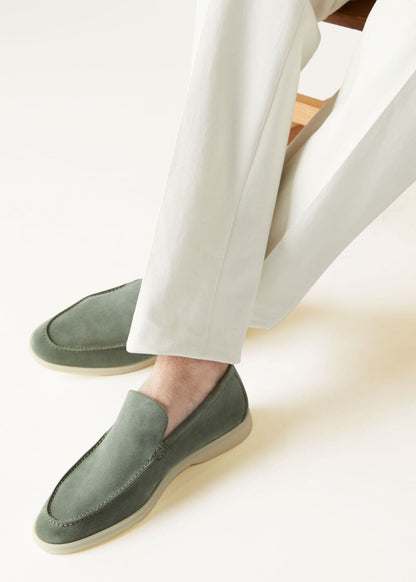 Summer Walk in Jade Green Suede for Men