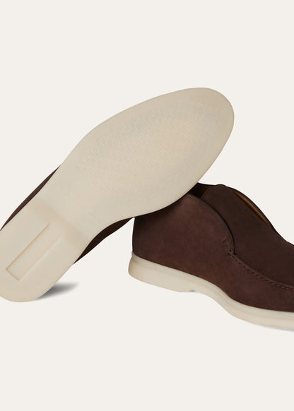 Open Walk Boots in Chocolate Suede