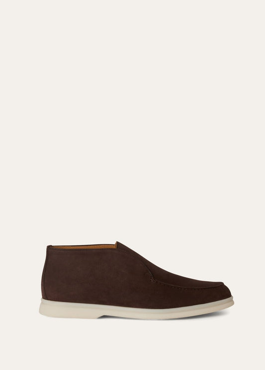 Open Walk Boots in Chocolate Suede