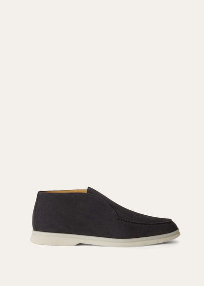 Open Walk Boots in Caviar Suede