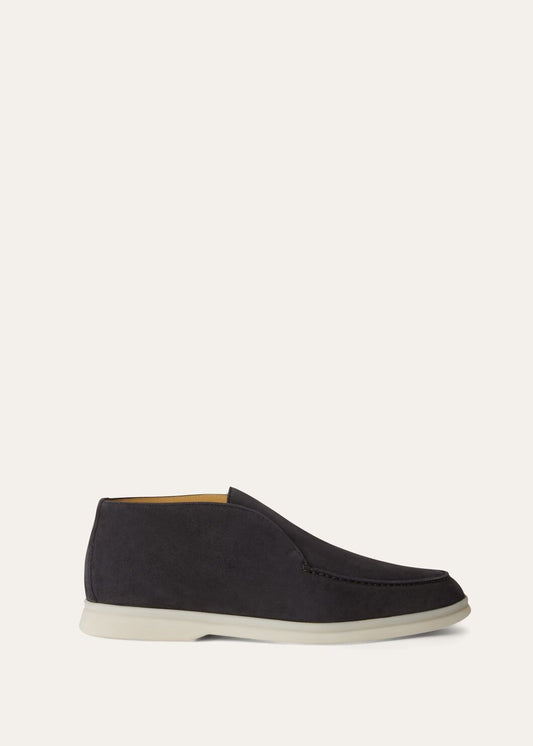 Open Walk Boots in Caviar Suede