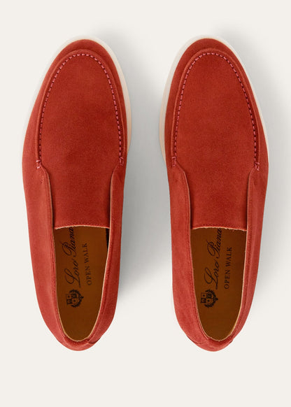 Open Walk Boots in Red Suede