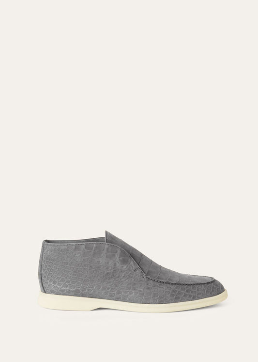 Open Walk Boots in Grey Leather