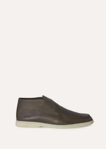 Open Walk Boots in Brown Leather