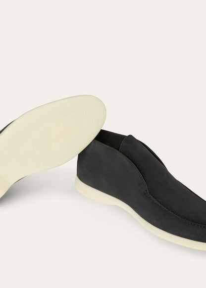 Open Walk Boots in Matte Black Suede