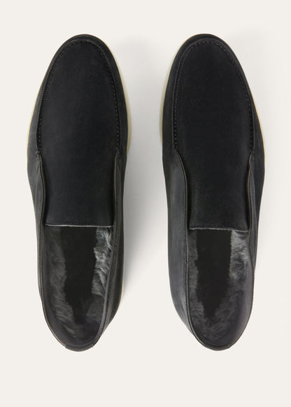 Open Walk Boots in Matte Black Suede