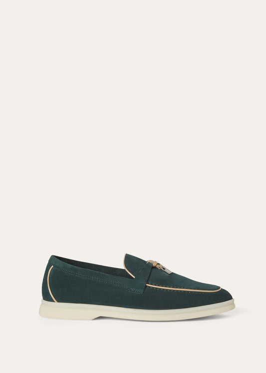 Summer Charms Walk in Emerald Black Suede