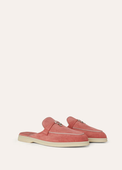 Babouche Charms Walk in Red Suede for Women