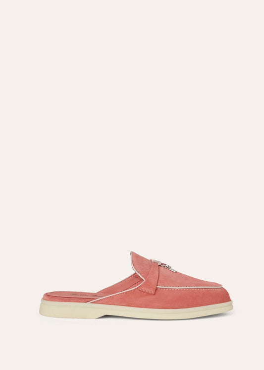 Babouche Charms Walk in Red Suede for Women