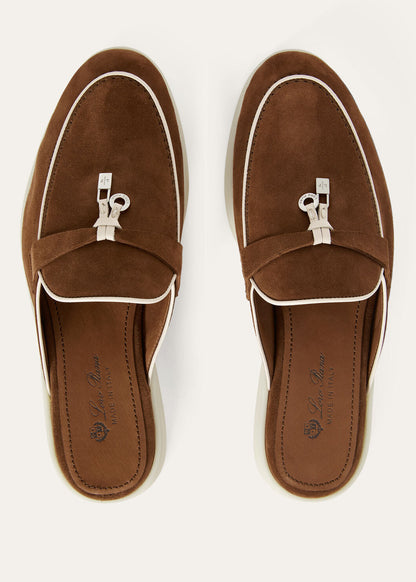 Babouche Charms Walk in Brown Suede