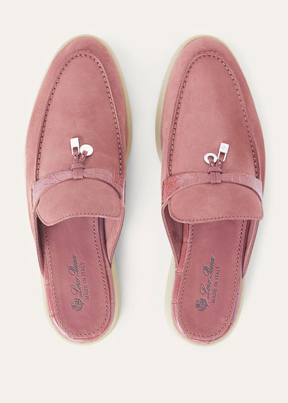 Babouche Charms Walk in Pink Suede