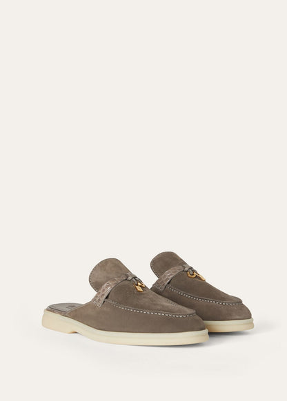 Babouche Charms Walk in Grey Suede for Women