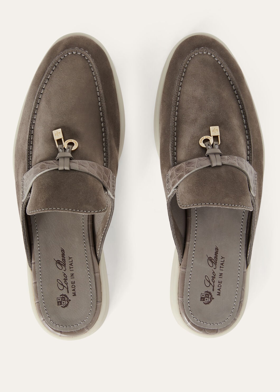 Babouche Charms Walk in Grey Suede for Women