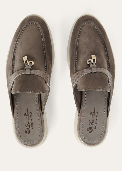 Babouche Charms Walk in Grey Suede for Women