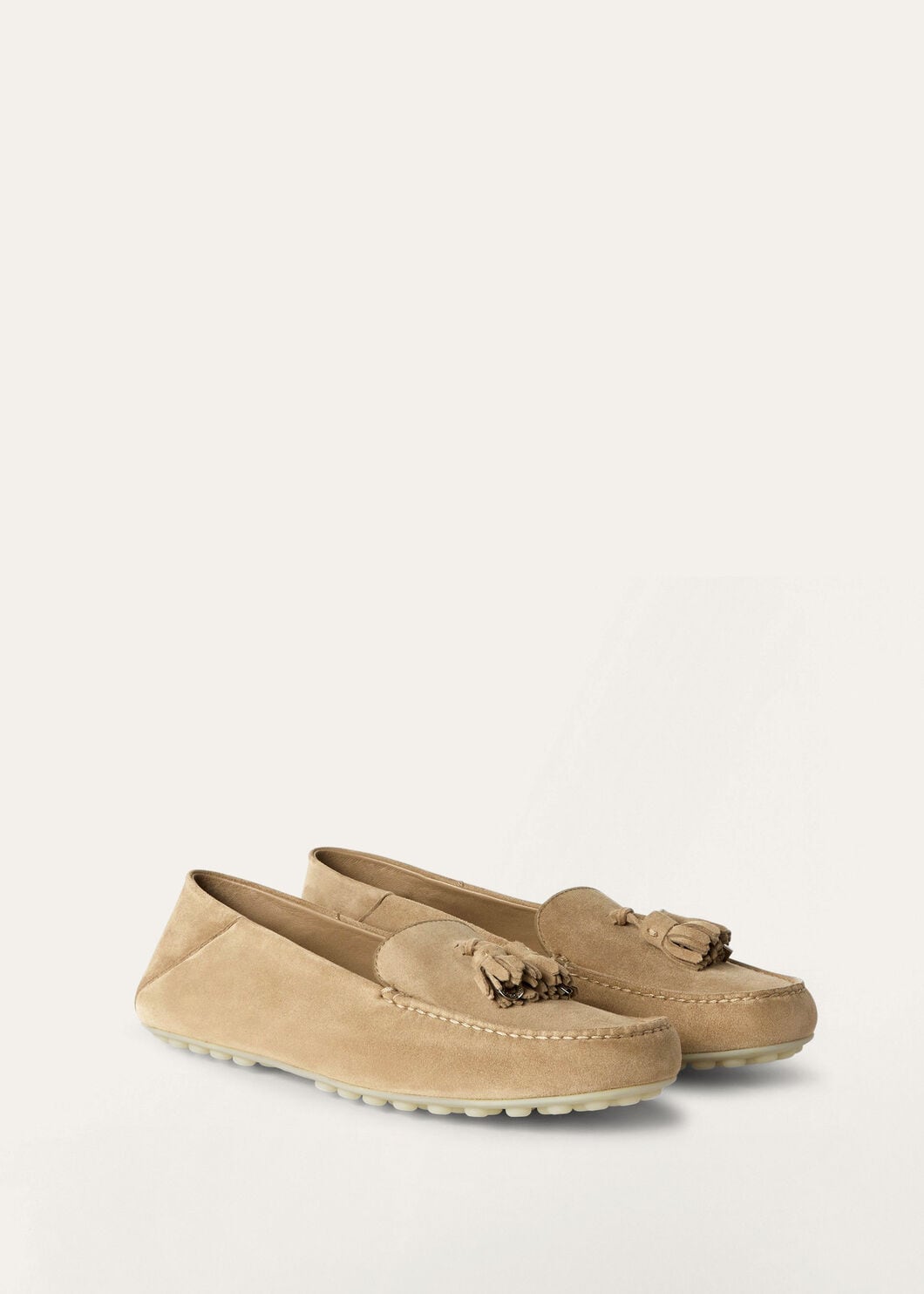 Dot Sole Walk in Beige Suede for Women