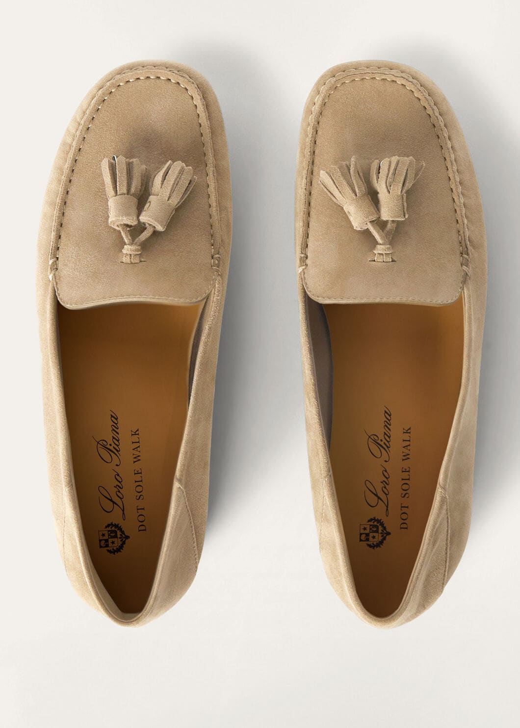 Dot Sole Walk in Beige Suede for Women