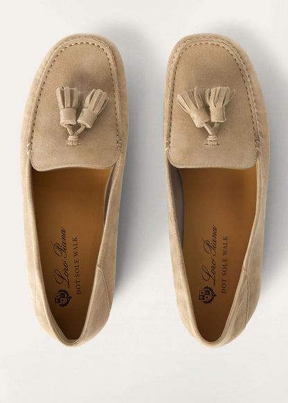 Dot Sole Walk in Beige Suede for Women