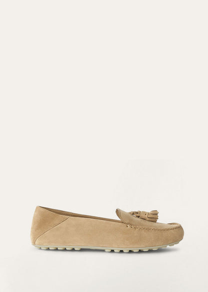 Dot Sole Walk in Beige Suede for Women