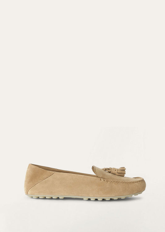 Dot Sole Walk in Beige Suede for Women