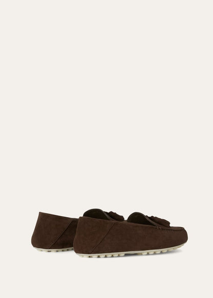 Dot Sole Walk in Chocolate Suede for Women