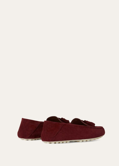 Dot Sole Walk in Bordeaux Suede for Women