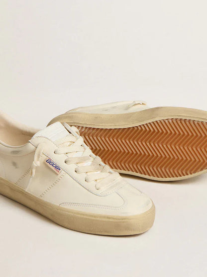 Soul Star in white nappa leather with a white leather heel tab