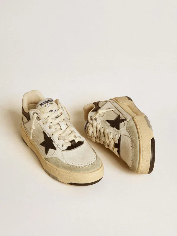 Forty2 Women with a black star and black leather heel tab