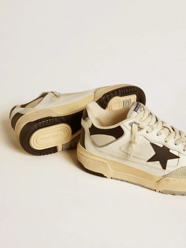 Forty2 Women with a black star and black leather heel tab
