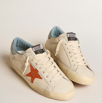 Super-Star Men with a crocodile print star and blue-silver reinforcement