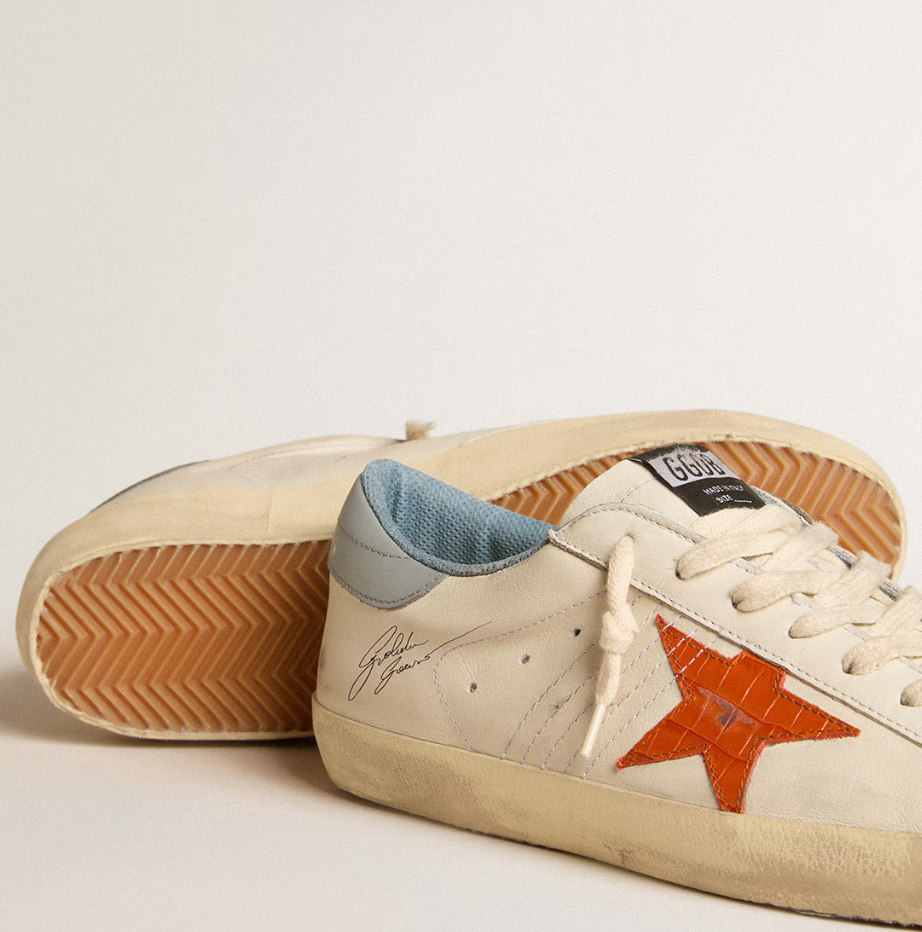 Super-Star Men with a crocodile print star and blue-silver reinforcement
