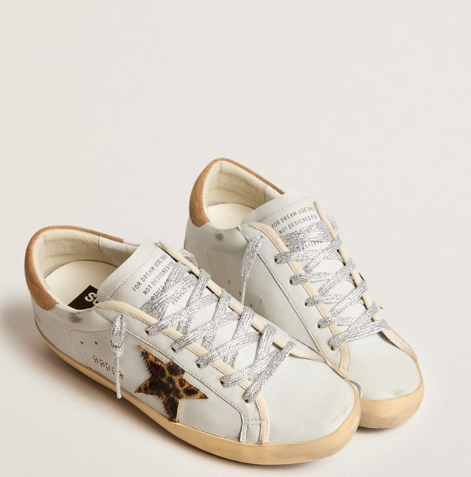 Super-Star in nappa leather with a horse leather star and suede reinforcement
