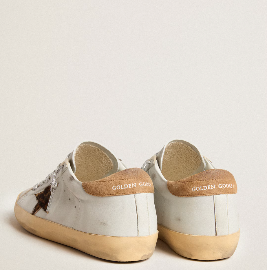 Super-Star in nappa leather with a horse leather star and suede reinforcement