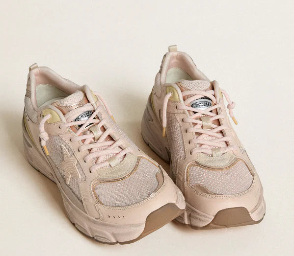 Lightstar Women in pink leather and mesh upper with a pink star