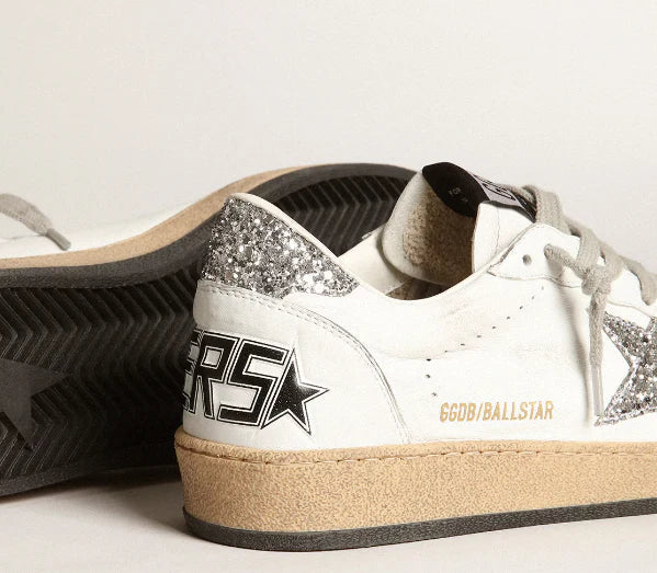 Ball Star Women in nappa with a white star and glitter heel tab