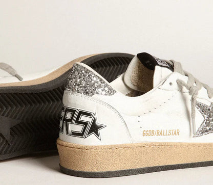 Ball Star Women in nappa with a white star and glitter heel tab
